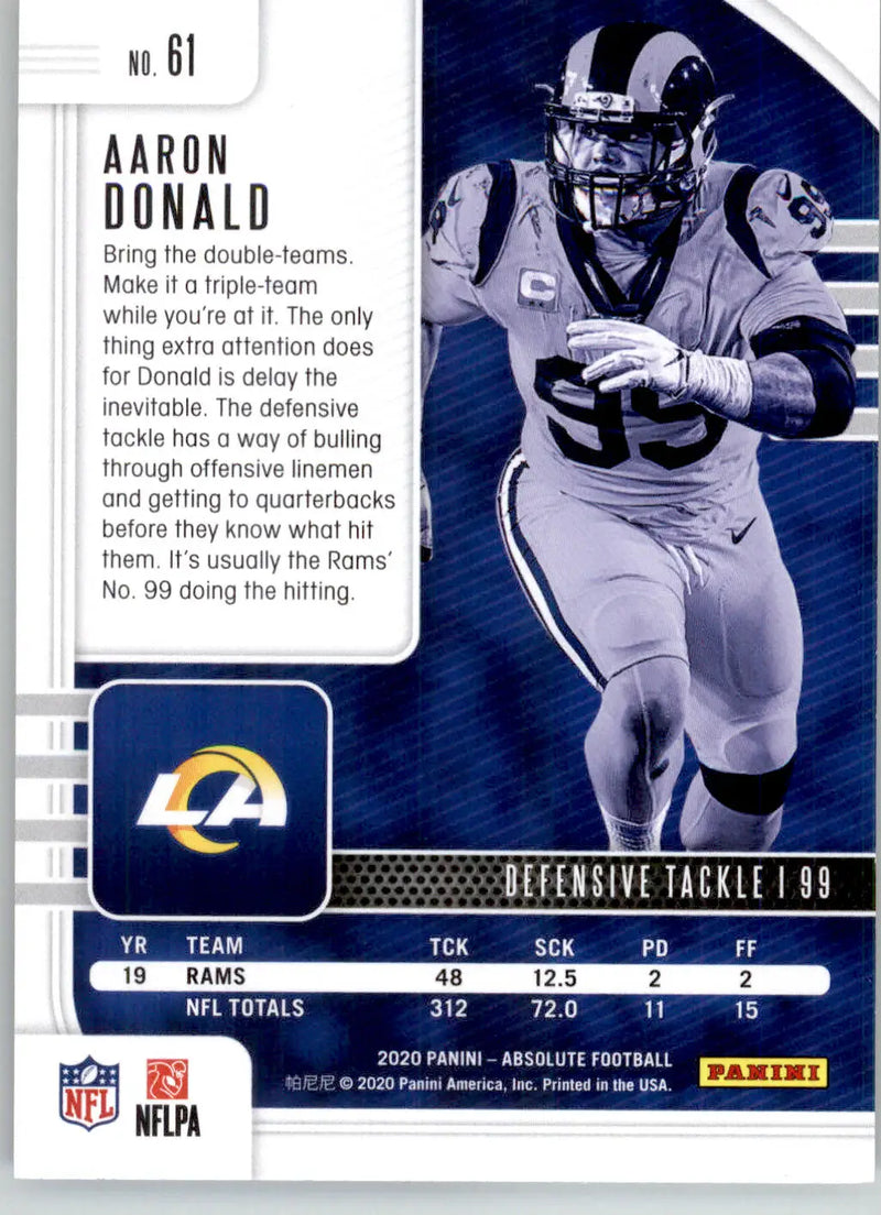 Aaron Donald - 2020 Panini Absolute - #61 - Retail Football