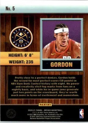 Aaron Gordon - 2020-21 Panini Mosaic - #5 - Jam Masters Basketball - Basketball Card Single