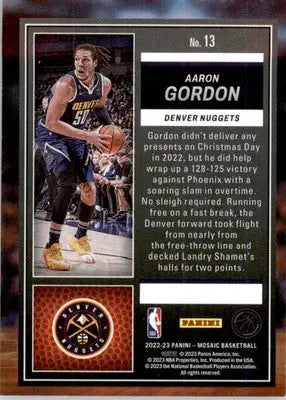 Aaron Gordon - 2022-23 Panini Mosaic - #13 - Jam Masters Basketball - Basketball Card Single