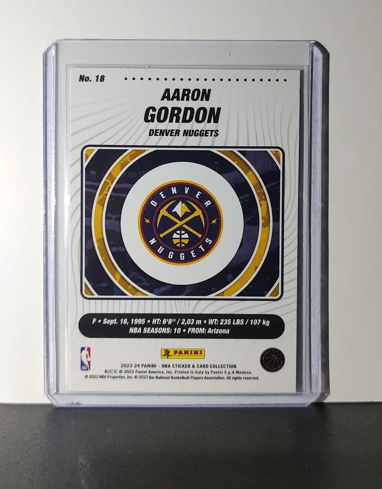 Aaron Gordon 2023-24 Panini NBA Sticker Foil Card #18 Denver Nuggets - Basketball Card Single