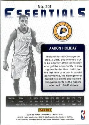 Aaron Holiday - 2018-19 Panini Chronicles - #201 - RC Basketball - Basketball Card Single