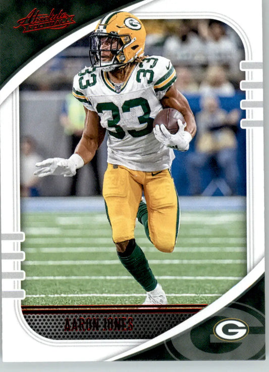 Aaron Jones - 2020 Panini Absolute - #91 - Red Football - Football Card Single