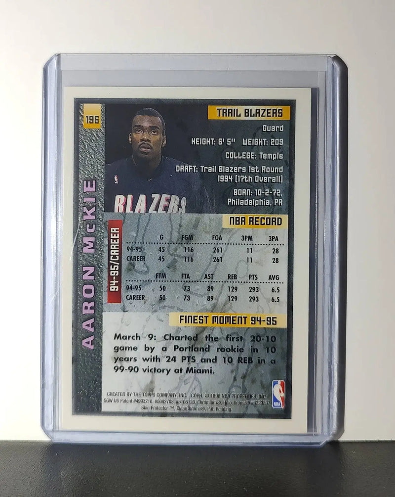 Aaron McKie 1995-96 Topps Finest NBA #196 Card Trail Blazers