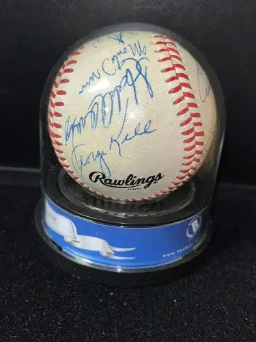 Aaron Mize Reese Berra HOF Multi SIGNED Auto Ball BASEBALL HOF Beckett 19 Sigs - Sports Memorabilia