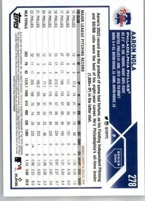 Aaron Nola - 2023 Topps - #278 - Baseball - Baseball Card Single