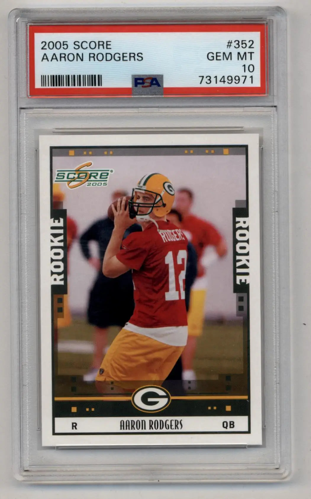 Aaron Rodgers 2005 Score #352 PSA 10 Gem Mint - Football Card Single
