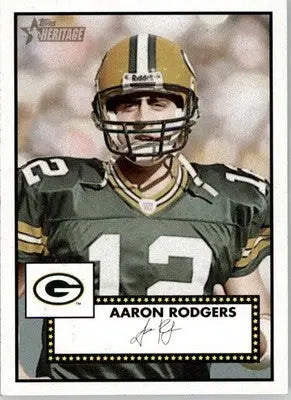 Aaron Rodgers - 2006 Topps Heritage - #35 - Black Backs Football - Football Card Single