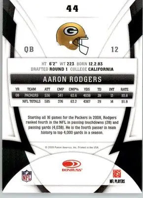 Aaron Rodgers - 2009 Donruss Certified - #44 - Football