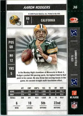 Aaron Rodgers - 2009 Playoff Contenders - #36 - Football - Football Card Single