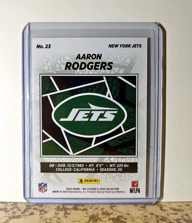 Aaron Rodgers 2024 Panini NFL #23 Sticker Card New York Jets