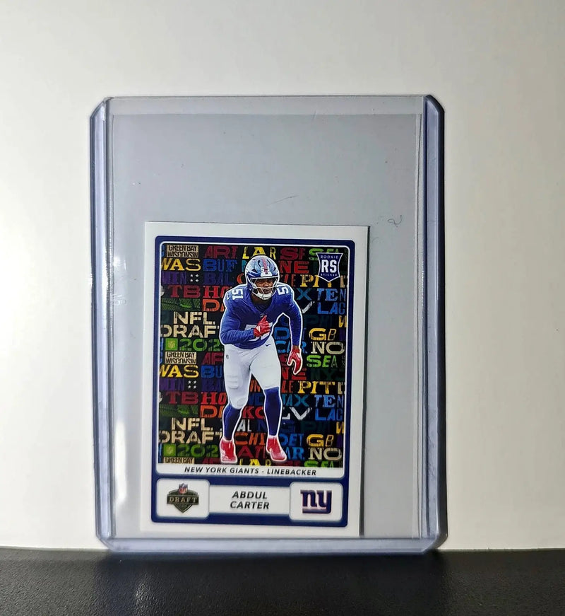 Abdul Carter Rookie 2025 Panini NFL #552 Draft Sticker Giants