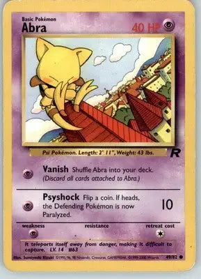 Abra - Team Rocket - HP - 49/82 - Pokémon Card Single