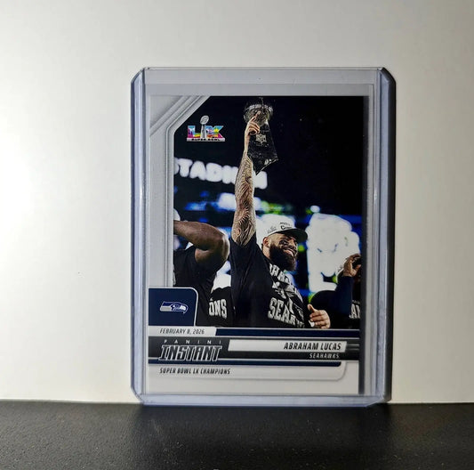 Abraham Lucas 2026 Panini NFL Super Bowl LIX Champions #15 Card Seattle Seahawks - Football Card Single