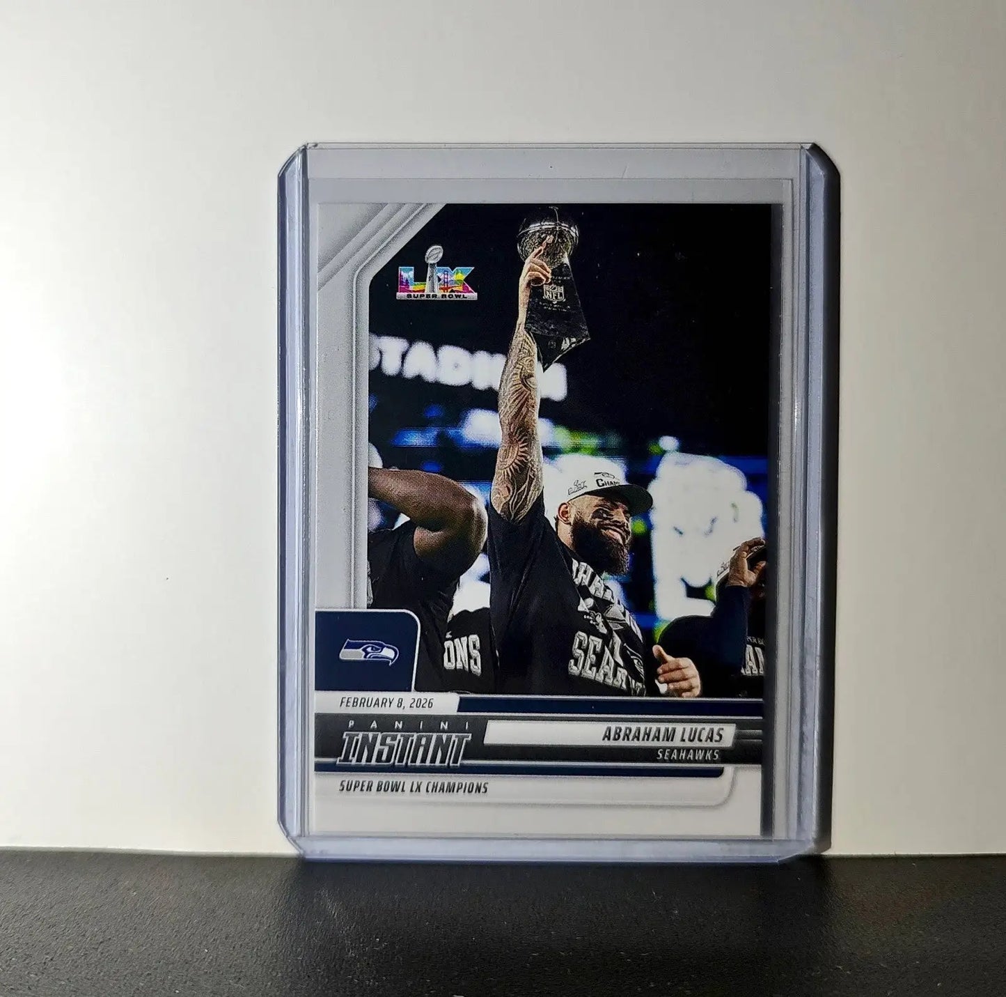 Abraham Lucas 2026 Panini NFL Super Bowl LIX Champions #15 Card Seattle Seahawks - Football Card Single