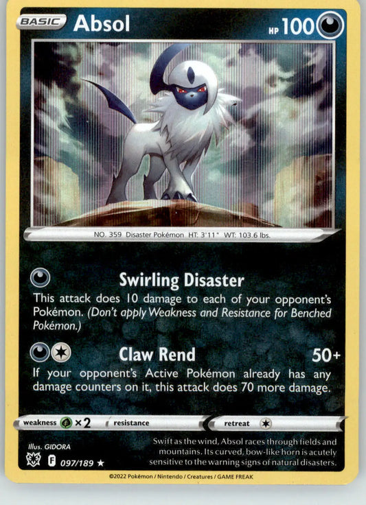 Absol - Astral Radiance - 097/189 - Holo LP Pokemon - Pokémon Card Single