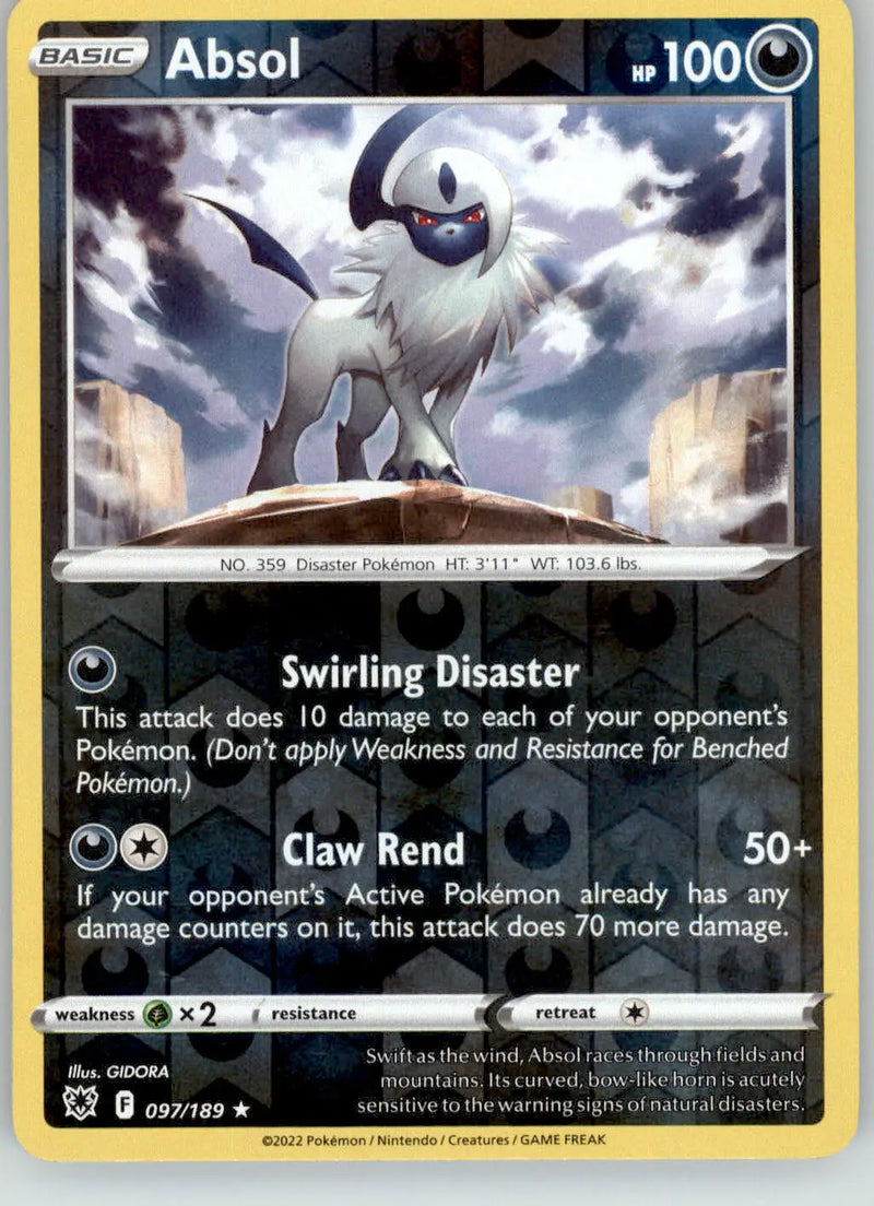 Absol - Astral Radiance - 097/189 - Reverse Holo LP Pokemon