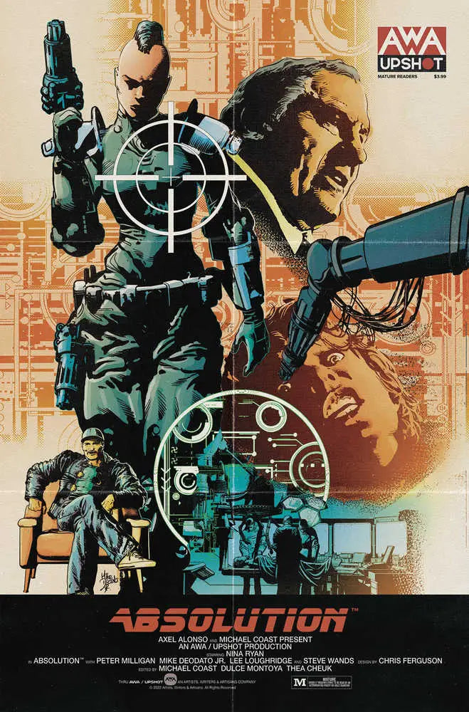 Movie poster for Absolution #1 CVR A Deodato Jr featuring tactical gear and targeting graphics