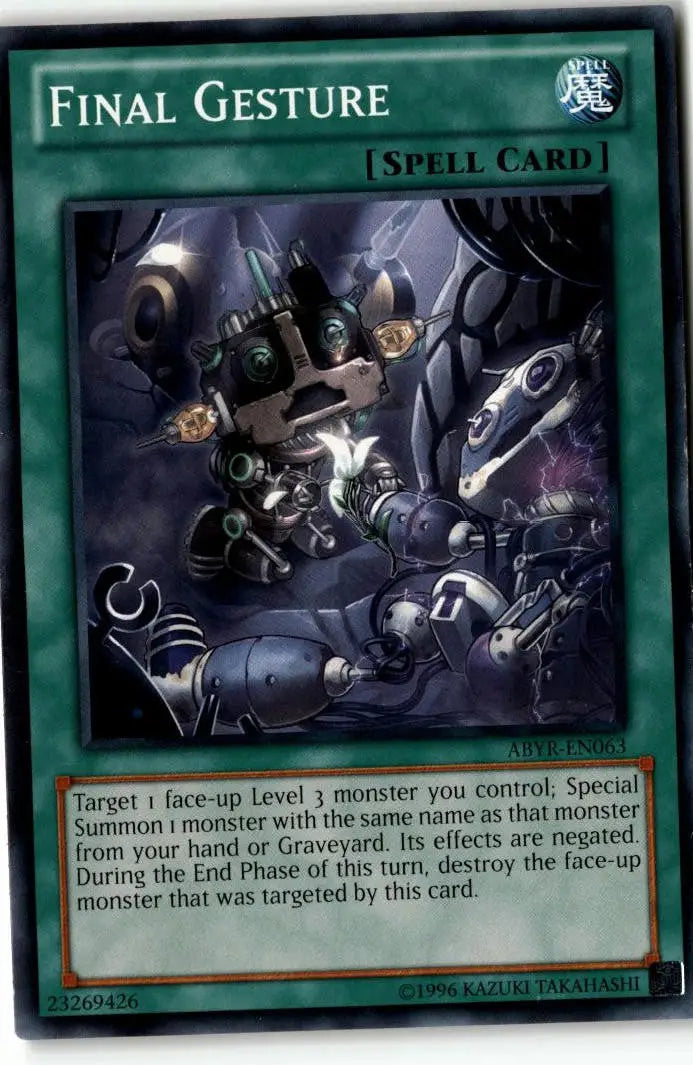 Abyss Rising #ABYR-EN063 Final Gesture - Yu-Gi-Oh! Card Single