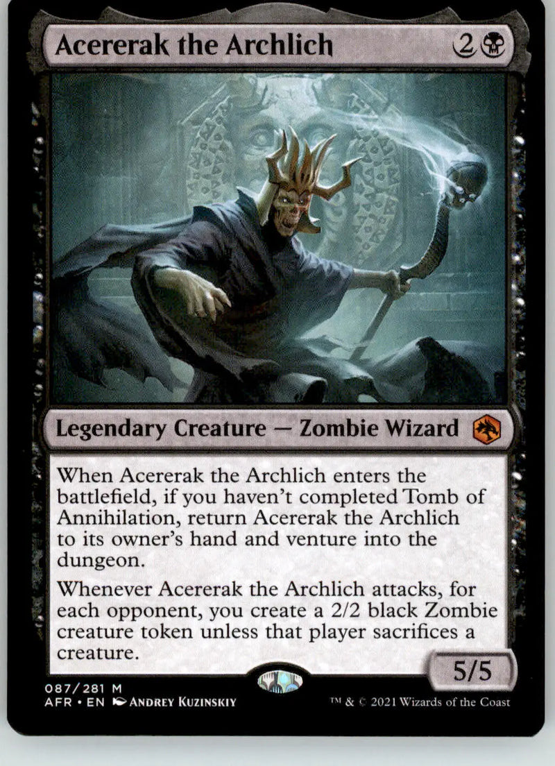 Acererak the Archlich - Adventures in the Forgotten Realms - 87 - NM Magic - Magic Card Single