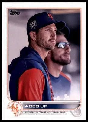 Aces Up (Max Scherzer / Jacob deGrom) 2022 Topps Update #US288 New York Mets - Baseball Card Single