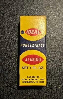 Acme Ideal Pure Extract Almond 1 Fl Oz Lot of 7 Vintage Boxed Baking Flavoring - Other