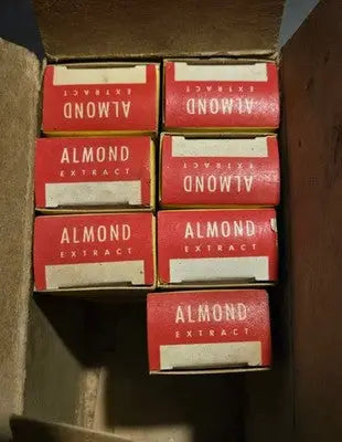 Acme Ideal Pure Extract Almond 1 Fl Oz Lot of 7 Vintage Boxed Baking Flavoring - Other