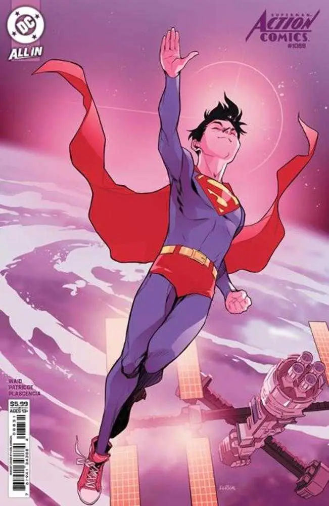 Superman flying on Action Comics #1088 Cover C Karl Kerschl card stock variant