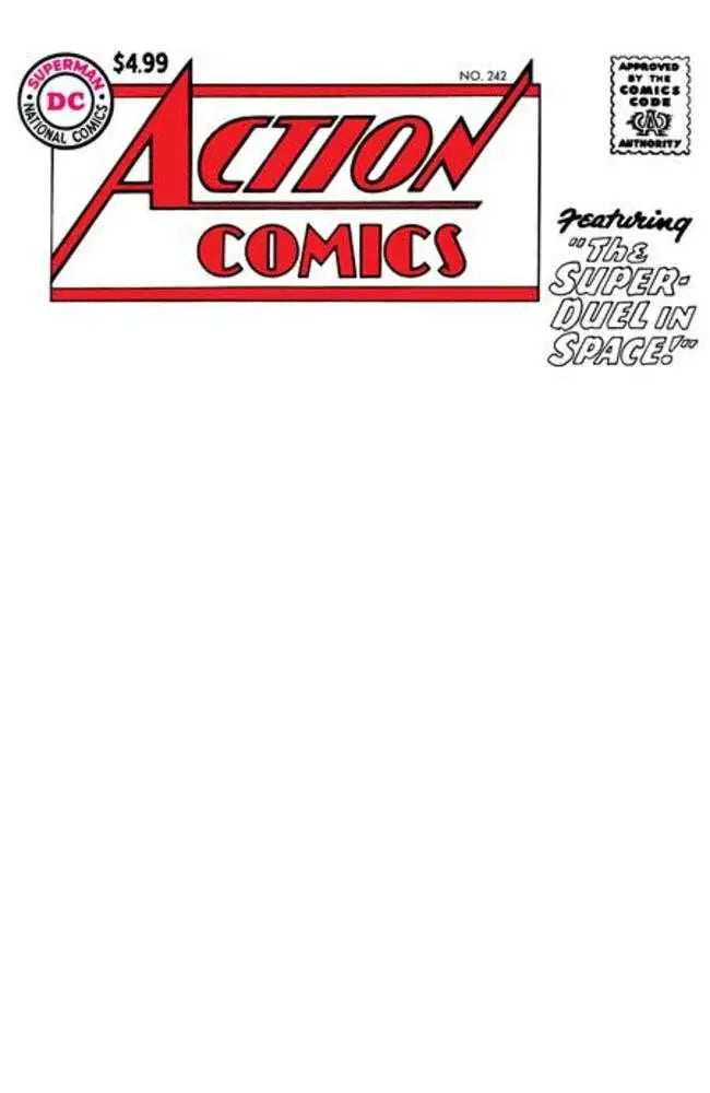 Action Comics #242 Facsimile Edition Cover B Blank Card Stock Variant - Comic Book