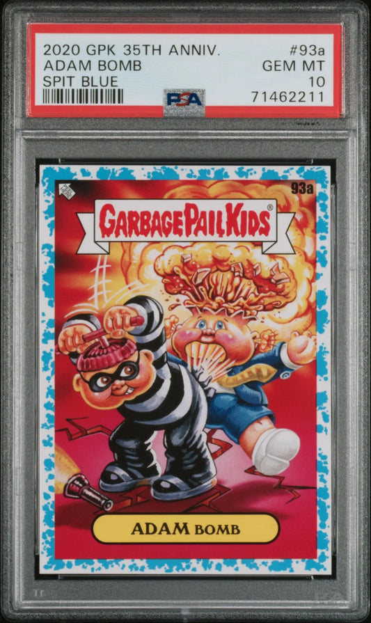 Adam Bomb 2020 Topps Garbage Pail Kids Spit Blue #55/99 PSA 10 Gem Mint - Non-Sports Card Single