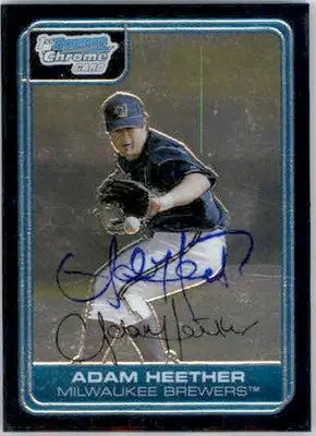 Adam Heether - 2006 Bowman Chrome - #BC130 - AUTO Baseball - Baseball Card Single