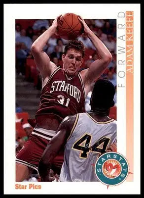 Adam Keefe 1992 Star Pics #31 Stanford Cardinal - Basketball Card Single