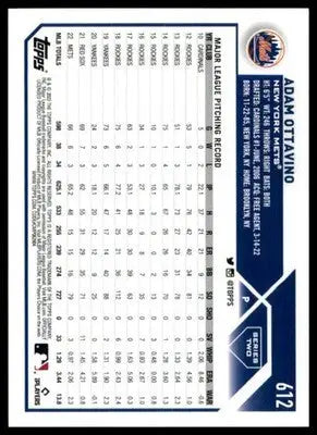 Adam Ottavino 2023 Topps #612 New York Mets - Baseball Card Single