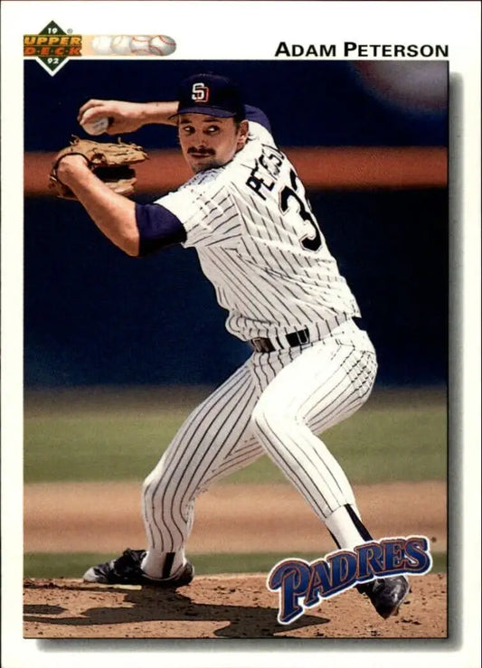 Adam Peterson 1992 Upper Deck MLB #602 Baseball Card San Diego Padres - Baseball Card Single