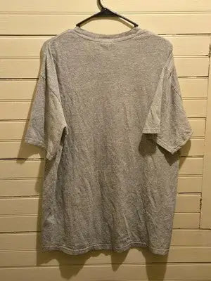 Adidas T-Shirt Mens L Gray Basketball Graphic Short Sleeve Crew Tee Faded Print - Apparel