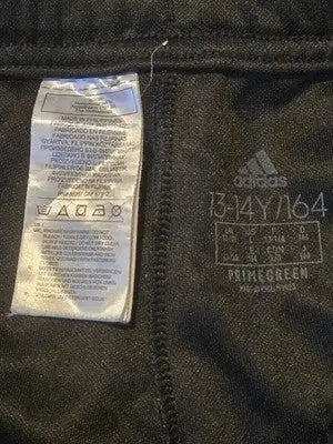 Adidas Track Pants Kids 13-14Y/164 AEROREADY Black Pink Stripe Training - Apparel