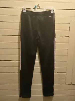 Adidas Track Pants Kids 13-14Y/164 AEROREADY Black Pink Stripe Training - Apparel