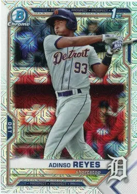 Adinso Reyes 2021 Bowman Chrome Prospects Mojo Refractor #BCP-21 Detroit Tigers - Baseball Card Single