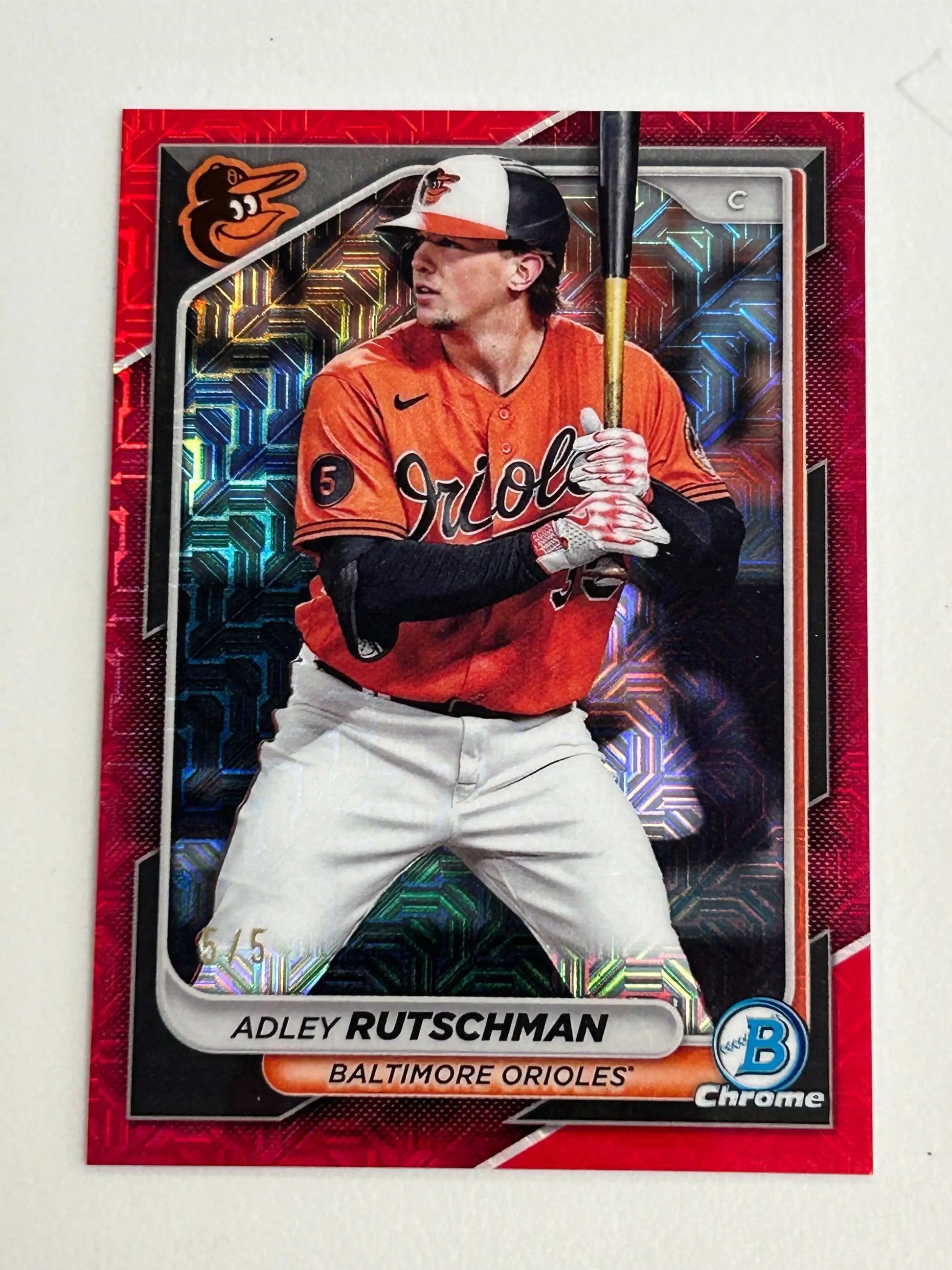 Adley Rutschman 2024 Bowman Mega Box Red Refractor #5/5 - Baseball Card Box