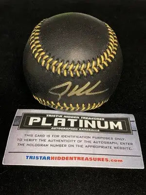 Adley Rutschman Autographed Black Official Baseball Fanatics MLB TriStar Orioles