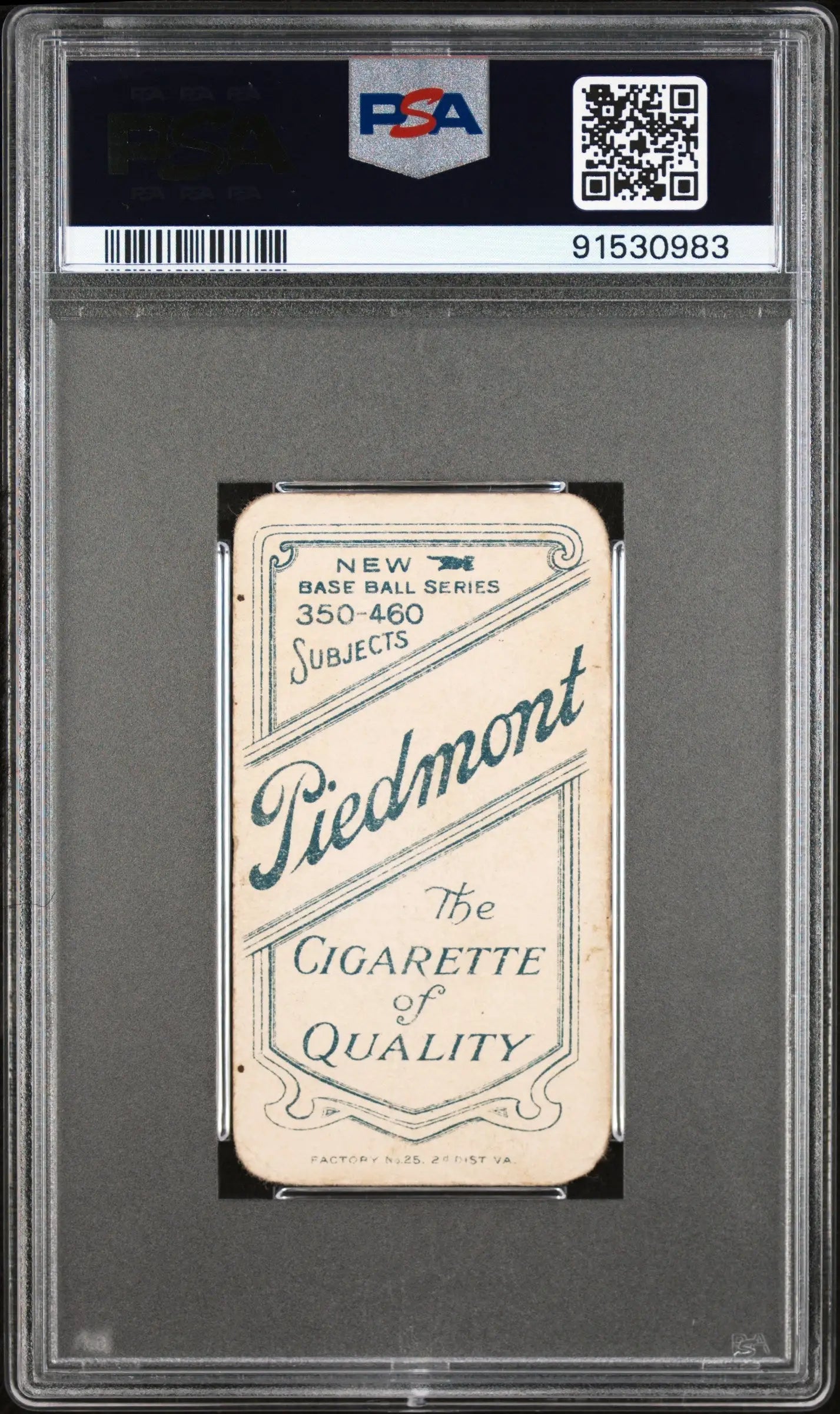 Vintage Admiral Schlei Portrait trading card in PSA grading holder for collectors