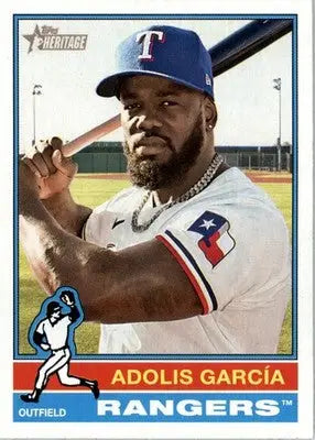 Adolis García - 2025 Topps Heritage - #308 - Baseball - Baseball Card Single