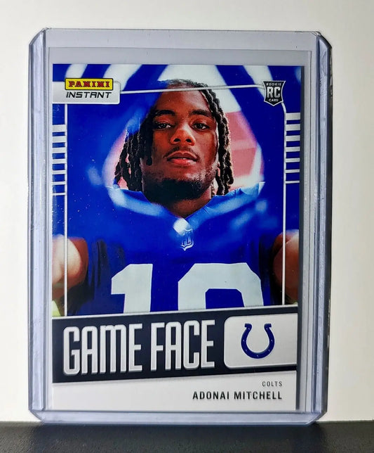 Adonai Mitchell 2024 Panini Game Face #1 NFL Rookie Card Colts 1/331 - Football Card Single