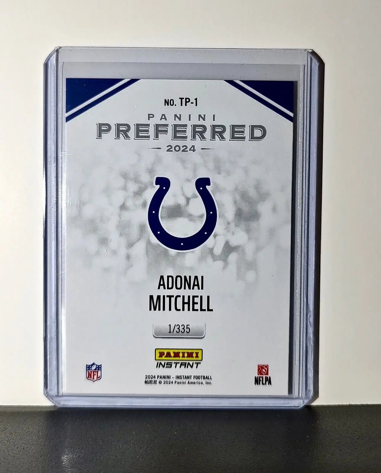 Adonai Mitchell 2024 Panini Preferred NFL #1 Rookie Card Colts 1/335