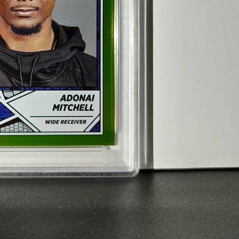 Adonai Mitchell 2024 Panini Sticker Collection 080/199 #89 Gold Foil PSA 9 Mint - Other