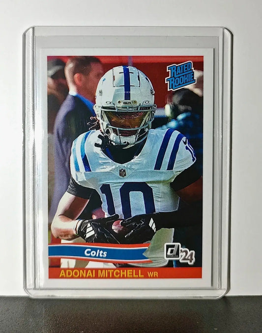Adonai Mitchell Rookie 2024 Panini Rated Rookie Retro NFL #27 Colts 1 of 890 - Football Card Single