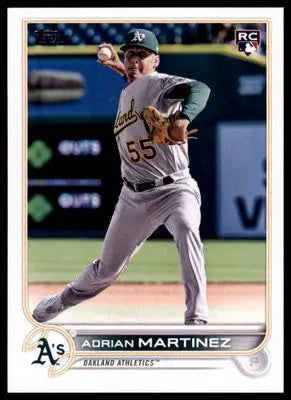 Adrian Martinez Rookie 2022 Topps Update #US77 Oakland Athletics - Baseball Card Single
