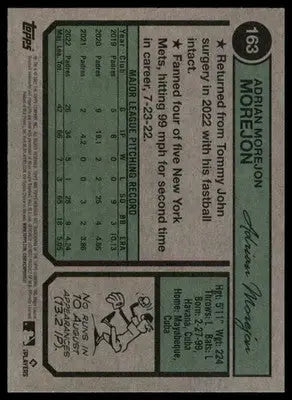 Adrian Morejon 2023 Topps Heritage #163 San Diego Padres - Baseball Card Single
