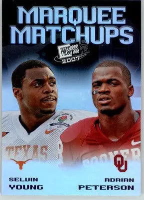 Adrian Peterson / Selvin Young - 2007 Press Pass SE - #MM-2 - Marquee Matchups - Football Card Single