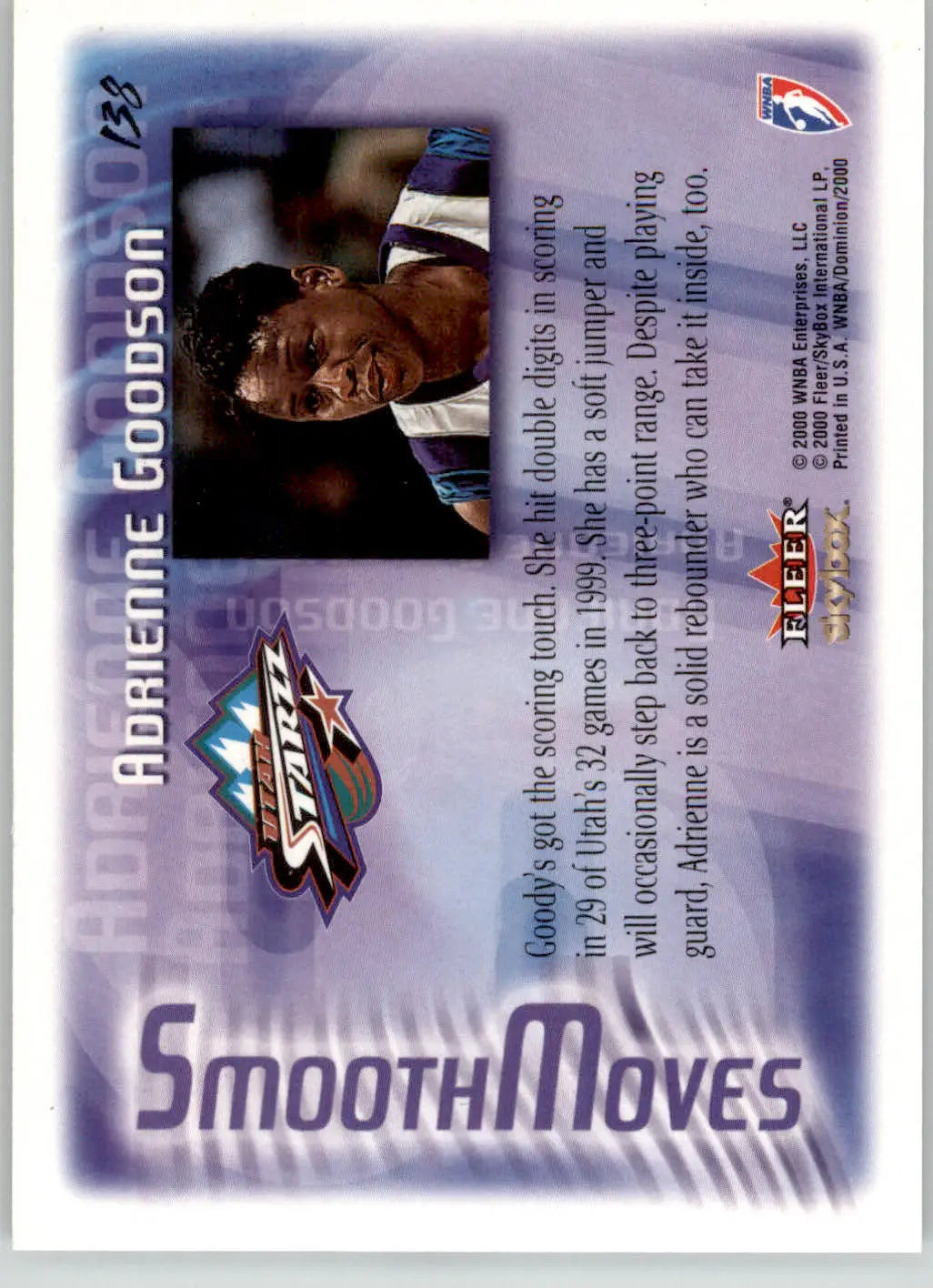 Adrienne Goodson - 2000 SkyBox Dominion WNBA - #138 - Basketball - Basketball Card Single