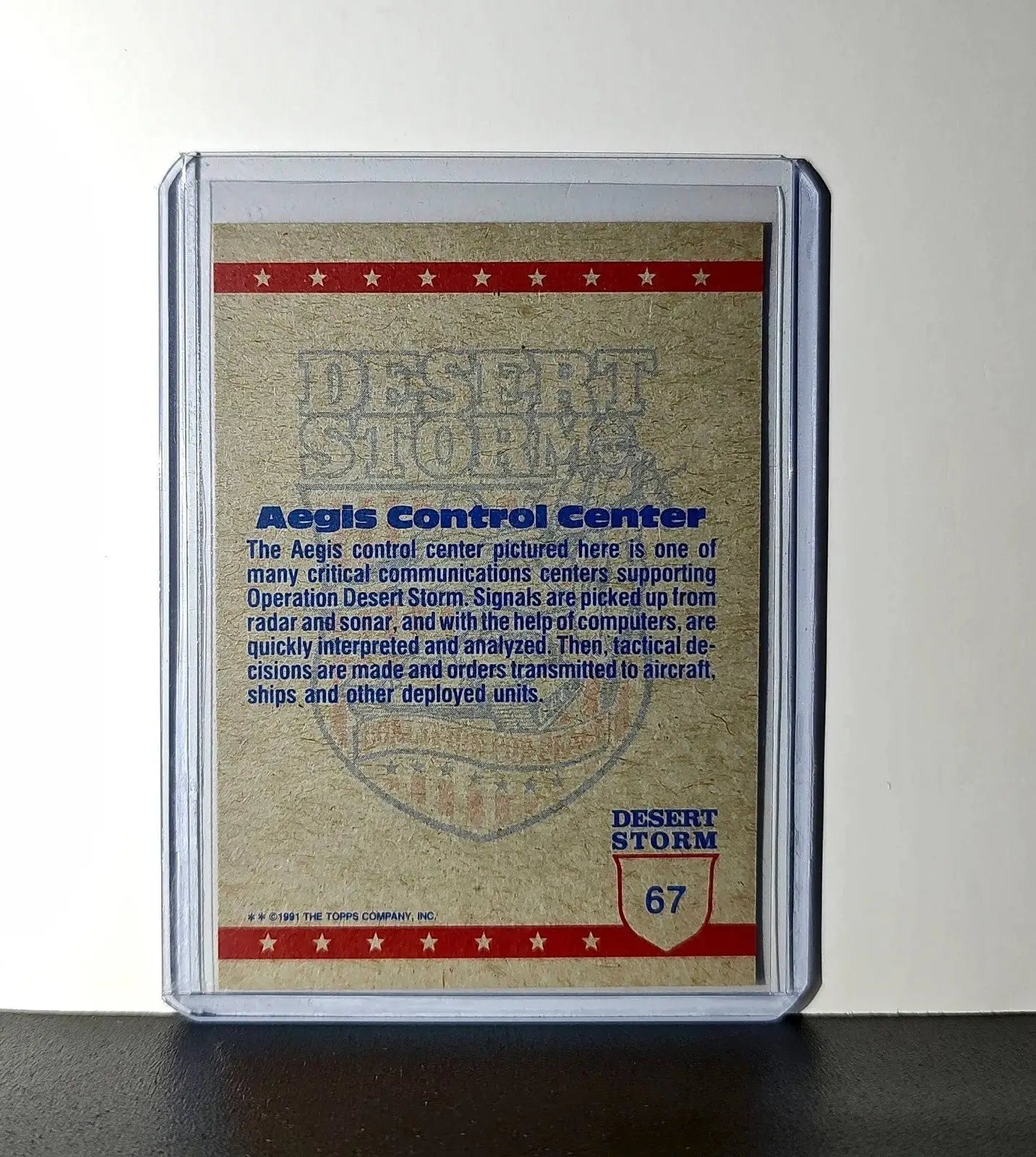 Aegis Control Center 1991 Topps Desert Storm #67 Card